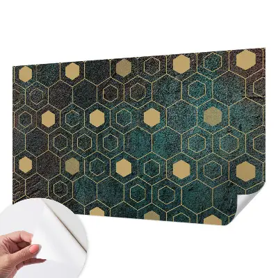 Selbstklebende Fototapete mit geometrischem Sechseckmuster