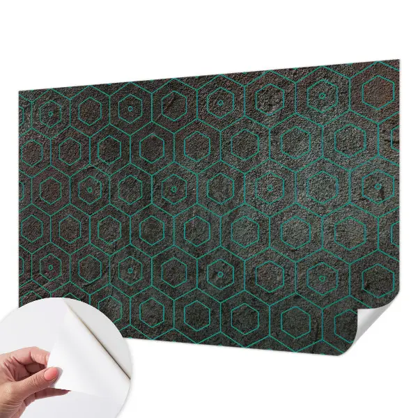 Selbstklebende Fototapete fürs Wohnzimmer mit geometrischem Muster