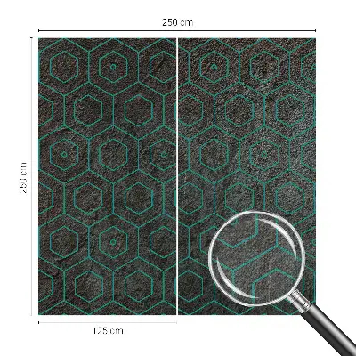 Selbstklebende Fototapete fürs Wohnzimmer mit geometrischem Muster
