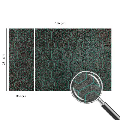 Selbstklebende Fototapete fürs Wohnzimmer mit geometrischem Muster