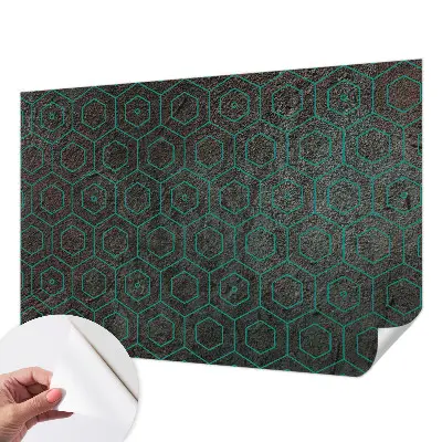Selbstklebende Fototapete fürs Wohnzimmer mit geometrischem Muster