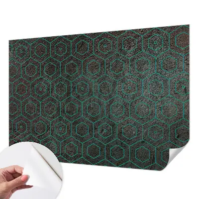 Selbstklebende Fototapete fürs Wohnzimmer mit geometrischem Muster