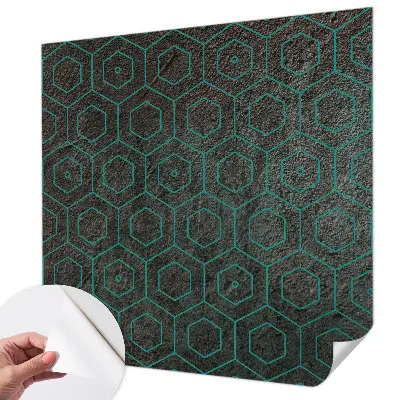 Selbstklebende Fototapete fürs Wohnzimmer mit geometrischem Muster