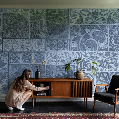 Selbstklebende Fototapete für die Wand Pflanzenornamente