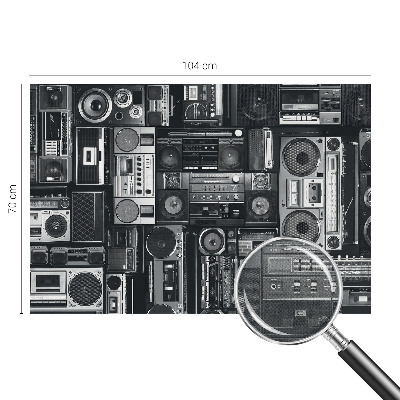 Selbstklebende Fototapete fürs Schlafzimmer Retro-Radio