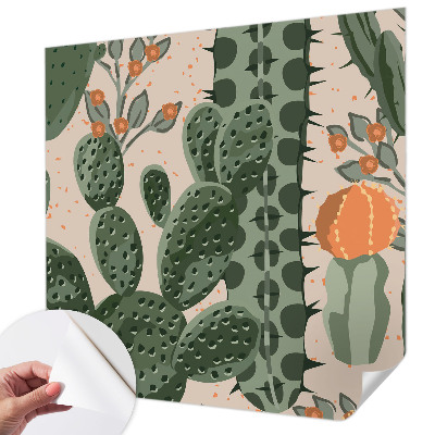 Fototapete in 3D-Optik Grüne Kakteen