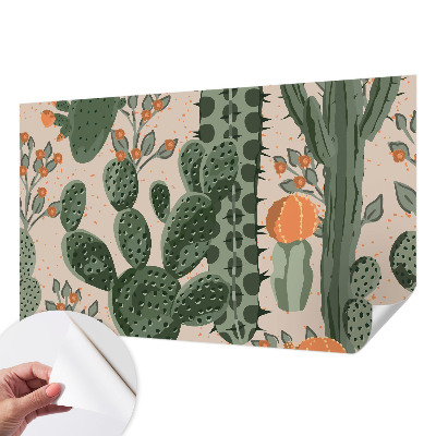 Fototapete in 3D-Optik Grüne Kakteen