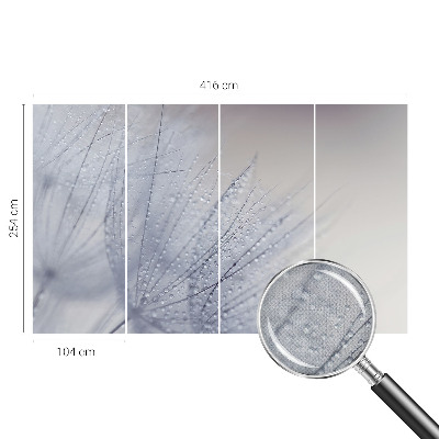 17D-Fototapete fürs Wohnzimmer Taubedeckter Löwenzahn