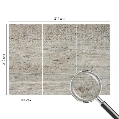 Motivtapete fürs Wohnzimmer mit Holzringen als Dekormotiv