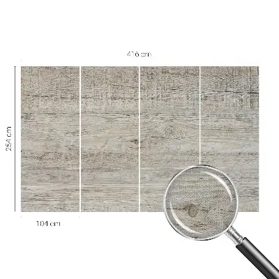 Motivtapete fürs Wohnzimmer mit Holzringen als Dekormotiv