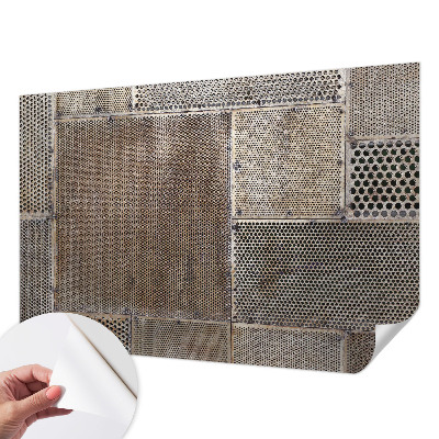 Selbstklebende Fototapete fürs Wohnzimmer Metallische Muster