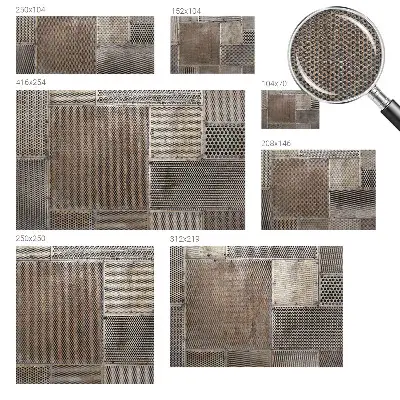 Selbstklebende Fototapete fürs Wohnzimmer mit metallischem Muster