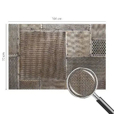 Selbstklebende Fototapete fürs Wohnzimmer mit metallischem Muster