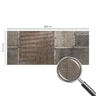 Selbstklebende Fototapete fürs Wohnzimmer mit metallischem Muster