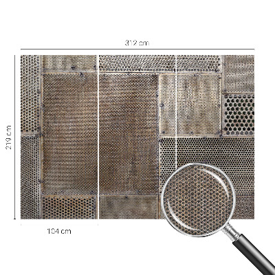 Selbstklebende Fototapete fürs Wohnzimmer Metallische Muster