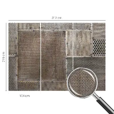 Selbstklebende Fototapete fürs Wohnzimmer mit metallischem Muster