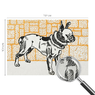 18D-Fototapete fürs Schlafzimmer Retro-Hund