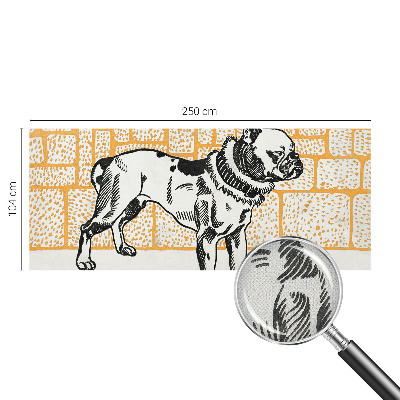 18D-Fototapete fürs Schlafzimmer Retro-Hund