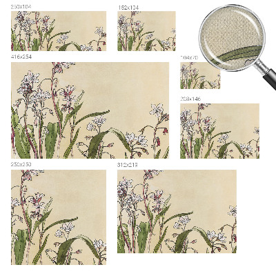 Moderne Fototapete nach Maß Florale Eleganz