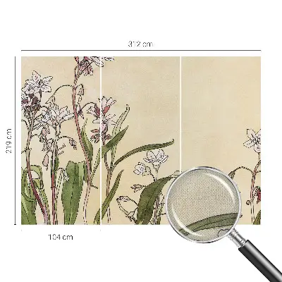Moderne Fototapete nach Maß mit floralem Motiv in eleganter Ausführung