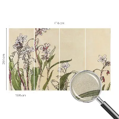 Moderne Fototapete nach Maß mit floralem Motiv in eleganter Ausführung