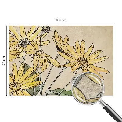 Motivtape­te fürs Wohnzimmer mit Aquarellblumen