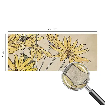 Motivtape­te fürs Wohnzimmer mit Aquarellblumen