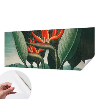 Selbstklebende Fototapete mit einem Motiv exotischer Blumen