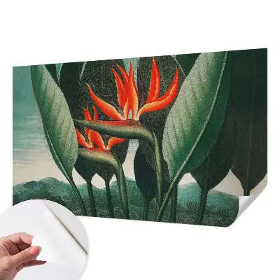 Selbstklebende Fototapete mit einem Motiv exotischer Blumen