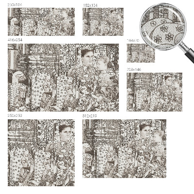 Vintage tapete Blumenporträts