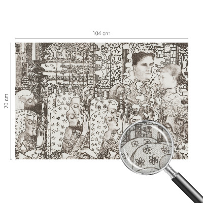 Vintage tapete Blumenporträts