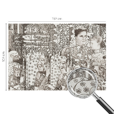 Vintage tapete Blumenporträts