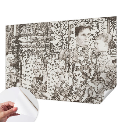 Vintage tapete Blumenporträts