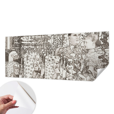 Vintage tapete Blumenporträts