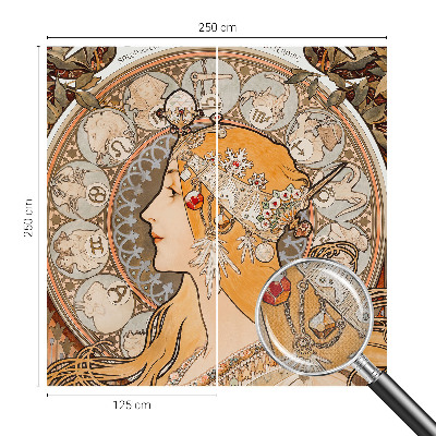 Selbstklebende Fototapete für die Wand Tierkreis-Eleganz