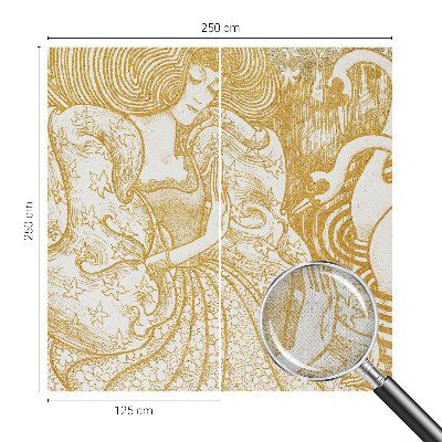 Selbstklebende Fototapete fürs Wohnzimmer Weibliche Eleganz