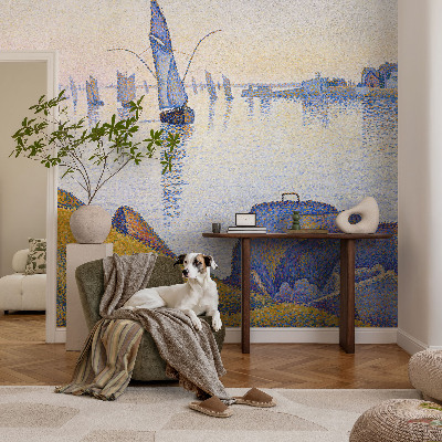 Selbstklebende Fototapete fürs Schlafzimmer mit Motiv einer Segelspiegelung