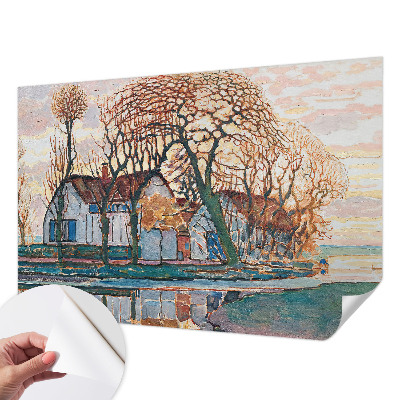 Fototapete in 3D-Optik mit idyllischer Landschaft als Motiv