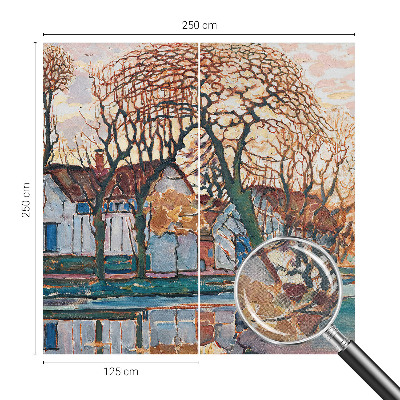 Fototapete in 3D-Optik mit idyllischer Landschaft als Motiv