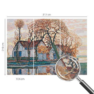 Fototapete in 3D-Optik Idyllische Landschaft