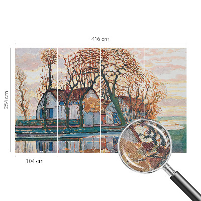 Fototapete in 3D-Optik Idyllische Landschaft