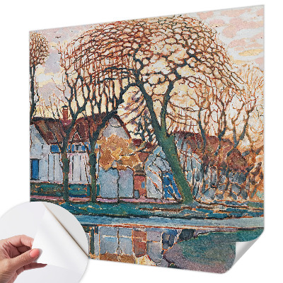 Fototapete in 3D-Optik mit idyllischer Landschaft als Motiv