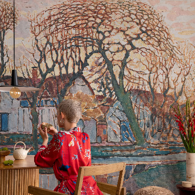 Fototapete in 3D-Optik Idyllische Landschaft