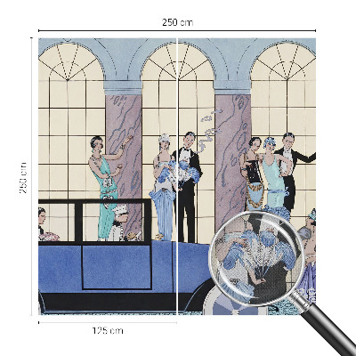 19D-Fototapete im Art‑Deco‑Stil