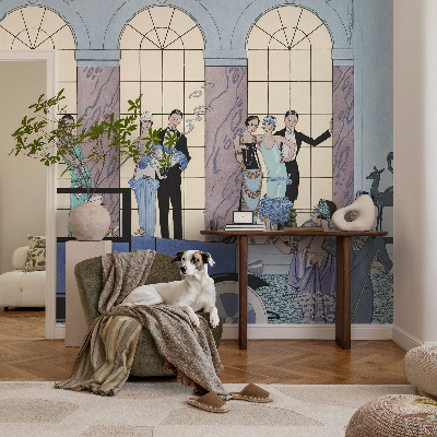19D-Fototapete im Art‑Deco‑Stil