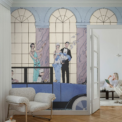19D-Fototapete im Art‑Deco‑Stil