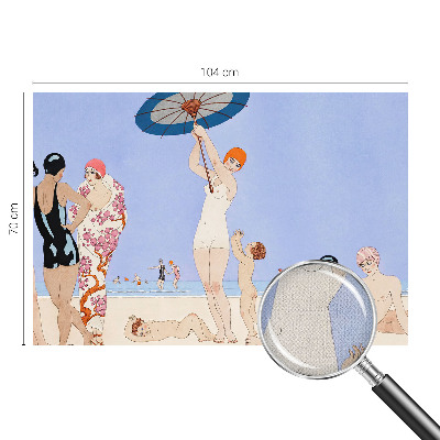 19D-Fototapete fürs Schlafzimmer Retro-Strand