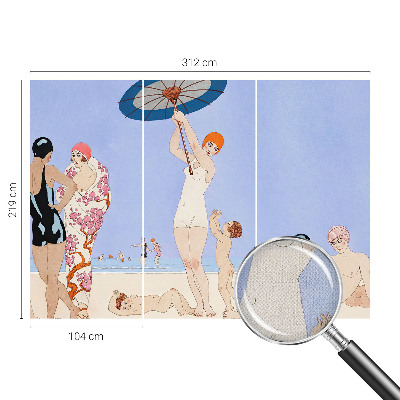 19D-Fototapete fürs Schlafzimmer Retro-Strand