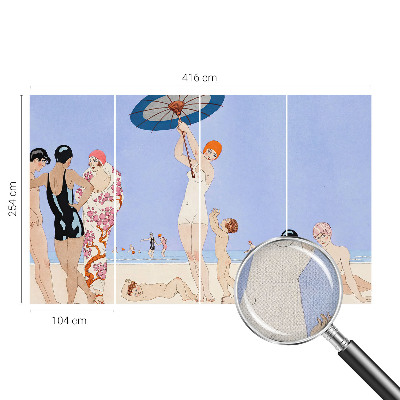 19D-Fototapete fürs Schlafzimmer Retro-Strand