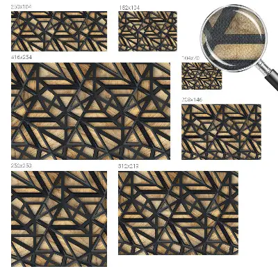 Moderne Fototapete nach Maß mit geometrischem Verbindungsmotiv